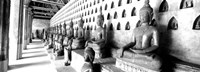 Vat Si Saket, Vientiane, Laos BW Fine Art Print