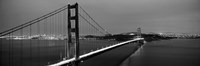 Golden Gate Bridge at Dusk, San Francisco, California BW Fine Art Print