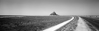 Road passing through a landscape, Mont Saint-Michel, Normandy, France Fine Art Print