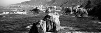Rock formations on the beach, Big Sur, Garrapata State Beach, California Fine Art Print
