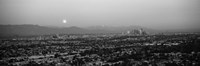 Buildings in a city, Hollywood, San Gabriel Mountains, City Of Los Angeles, California Fine Art Print