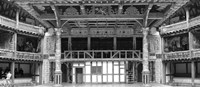 Interiors of a stage theater, Globe Theatre, London, England BW Fine Art Print