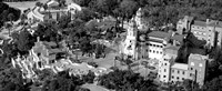 Aerial view of a castle on a hill, Hearst Castle, San Simeon, California Fine Art Print