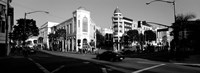 Car moving on the street, Rodeo Drive, Beverly Hills, California Fine Art Print