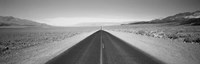 California, Death Valley, Empty highway in the valley Fine Art Print