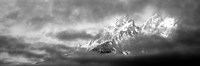 Storm clouds over mountains, Cathedral Group, Teton Range, Wyoming Fine Art Print