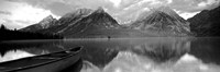 Canoe Leigh Lake Grand Teton National Park WY USA Fine Art Print
