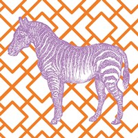 Bright Menagerie Zebra Fine Art Print
