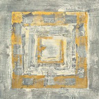 Gold Tapestry II Gold and White Fine Art Print