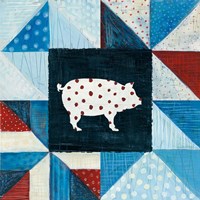 Modern Americana Farm Quilt V Fine Art Print