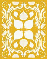 Retro Onion Otomi Silhouette Framed Print