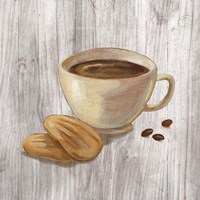 Coffee Time II on Wood Fine Art Print