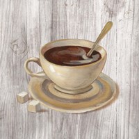 Coffee Time VI on Wood Fine Art Print