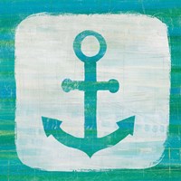 Ahoy III Blue Green Framed Print