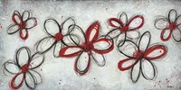 Mod Flowers in Red Fine Art Print