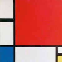 Composition II in Red, Blue, and Yellow Fine Art Print