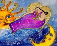 Big Diva Angel Of The Sun & Moon Fine Art Print