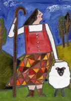 Big Diva Bo Peep & Sheep Fine Art Print