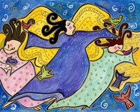 Big Diva Dancing Angels Fine Art Print