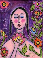 Big Diva Flower Goddess Fine Art Print