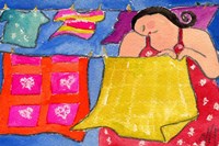 Big Diva Hanging Laundry To Dry Fine Art Print