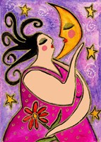 Big Diva Kissing The Moon Fine Art Print