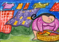 Big Diva Laundry Day Fine Art Print