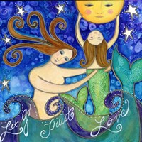 Big Diva Mermaid Mother's Love Fine Art Print