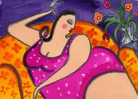 Big Diva Smoking Fine Art Print