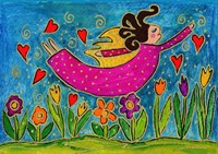 Big Diva Sprinkling Garden With Love Fine Art Print