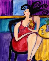 Big Diva With Designer Dog Fine Art Print
