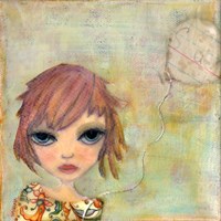 Big Eyed Girl Cloudy Day Fine Art Print