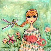 Big Eyed Girl Comfort Fine Art Print