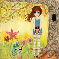 Big Eyed Girl Finders Keepers Fine Art Print