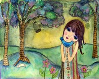 Big Eyed Girl Free To Love Fine Art Print