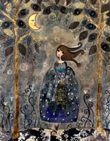 Big Eyed Girl It's Getting Late Fine Art Print