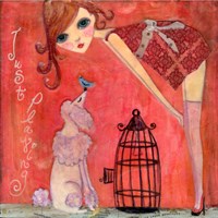 Big Eyed Girl Just Playing Fine Art Print