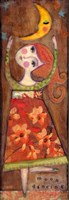 Big Eyed Girl Moon Dancing Fine Art Print