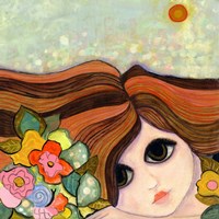 Big Eyed Girl Slow Down Fine Art Print
