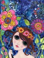 Big Eyed Girl Spellbound Fine Art Print