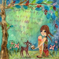 Big Eyed Girl The Blessing Fine Art Print