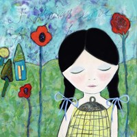 Big Eyed Girl Wish Fine Art Print