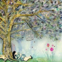 Big Eyed Girl Worth The Wait Fine Art Print