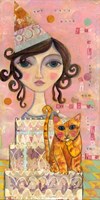 Big Eyed Girl You Can't Have Your Cake & Eat It Too Fine Art Print