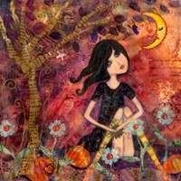 Big Eyed Tambourine Girl Fine Art Print