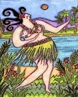 Big Hula Diva Fine Art Print