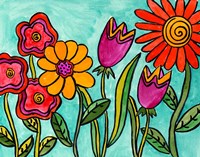 Funky Flowers Fine Art Print