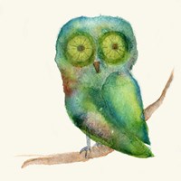 Green Owl Fine Art Print