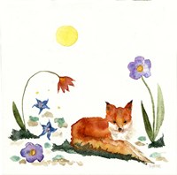 Little Fox In The Garden Fine Art Print