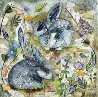 Rainy Day Rabbits Fine Art Print